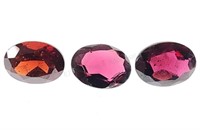(3pc) Oval Garnet Gemstones