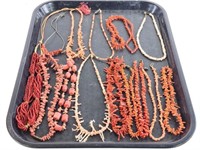 Assorted Beaded Coral Necklaces