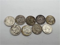 9 silver quarters