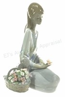 Lladro Flowers Song Girl Porcelain Figurine #7607