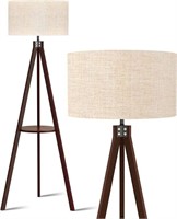 LEPOWER Wood Tripod Floor Lamp