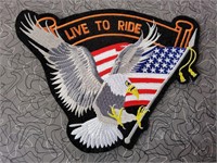 Motorcycle Patch Live to Ride Eagle