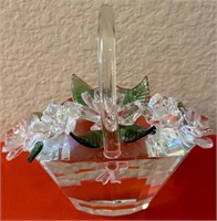 Q - SORELLE CRYSTAL BASKET 5"T (AS IS) (S79(