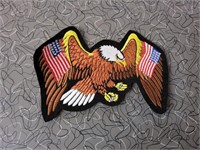Motorcycle Patch Eagle with Flags