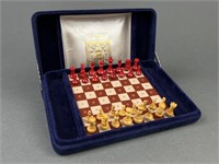 Antique Golden Castle Mikado Travel Chess Set