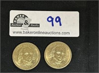 JUST ADDED  LOT OF 2  JAMES MADISON COINS