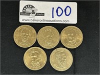 JUST ADDED  LOT OF 5 MISC. DOLLAR COINS