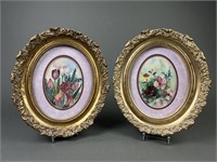 Signed Barbara Gentile Watercolor Painting Pair