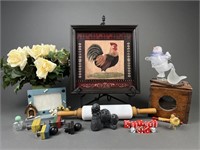 Collection of Shabby-Chic Decor & Vintage Toys