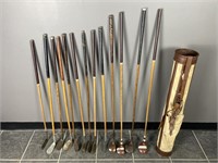 Antique Golf Clubs & Bag