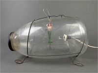 Vintage C.F. Orvis Glass Minnow Trap Light Fixture