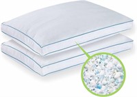 PURELUX Pack of 2 Shredded Memory Foam Pillows