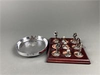 Ashtray and Golf Figurines