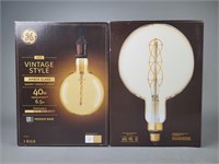 Two New General Electric Vintage Style LED Bulbs
