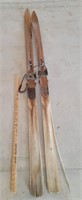 Vintage Wooden Skis No. 3