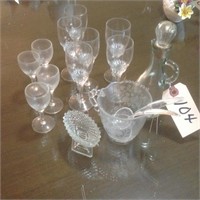glass serving items