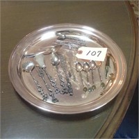 serving tray with miniature utensils
