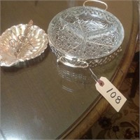 glass and silver plated items