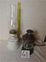 Bronze Oil Lamp - Electric Kerosne Lamp