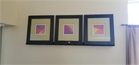 Framed artwork collection, set of 3
