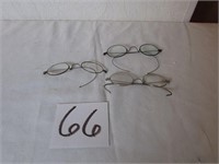 Early Eye Glasses - WIre Framed Eye Glasses