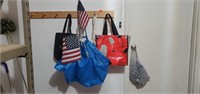 Shopping bags, flags