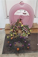 Wreaths (2), wreath storage tote