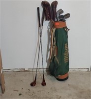 Wilson golf clubs, golf bag