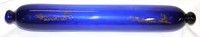 Vntg Blue Cobalt Glass Rolling Pin