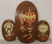 Set of 3 Decorative Wood Plaques