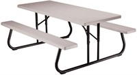 Lifetime 22119 Folding Picnic Table, 6 Feet, Putty