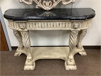 Marble top entryway table