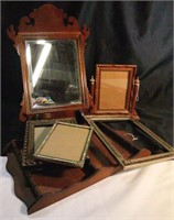 Bombay Mirror, Wood Shelf & Frames