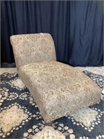 Richly upholstered gorgeous formal chaise lounge