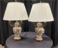 Pair of Asian Ormolu style table lamps