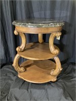 Beautiful 3 tired scrolled Pedestal table