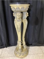 Grand lion Pedestal with marble top