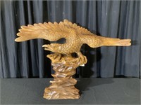 Monumental Hand carved eagle sculpture
