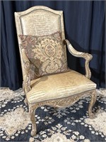 Century Faux alligator stately accent Chair