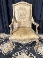 Century faux alligator stately accent chair