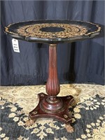 Hand painted old world occasional table