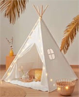 Teepee Tent for Kids with Light & Padded Mat
