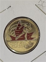 CANADIAN 2009 "CINDY KLASSEN" COLOURED 25¢ PIECE