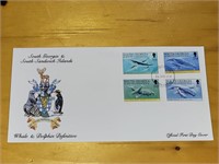 "WHALE & DOLPHIN DEFINITIVE" OFFICIAL1st DAY COVER