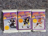 3 packs of 1991 score NHL hockey cards 15 per pack