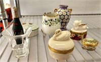 ASSORTED PILL BOXES, LIMOGES, LENOX, MISC