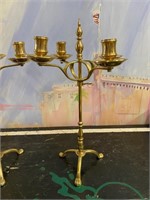 Pair of Antique Brass Candlestands