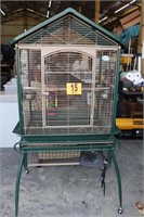 Metal Bird Cage on Wheels (BUYER RESPONSIBLE FOR