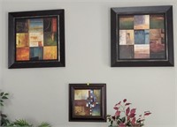 3 BEAUTIFUL FRAMED PIECES OF ARTWORK
