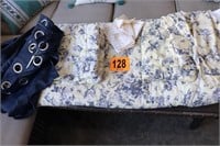 Blue & White Comforter, Dust Ruffle, Shams &